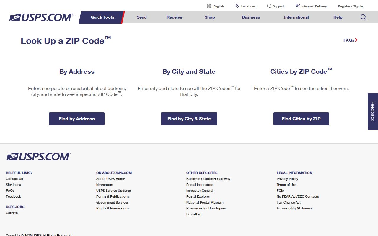 West Virginia ZIP code directory source: USPS address and city ZIP lookup options
